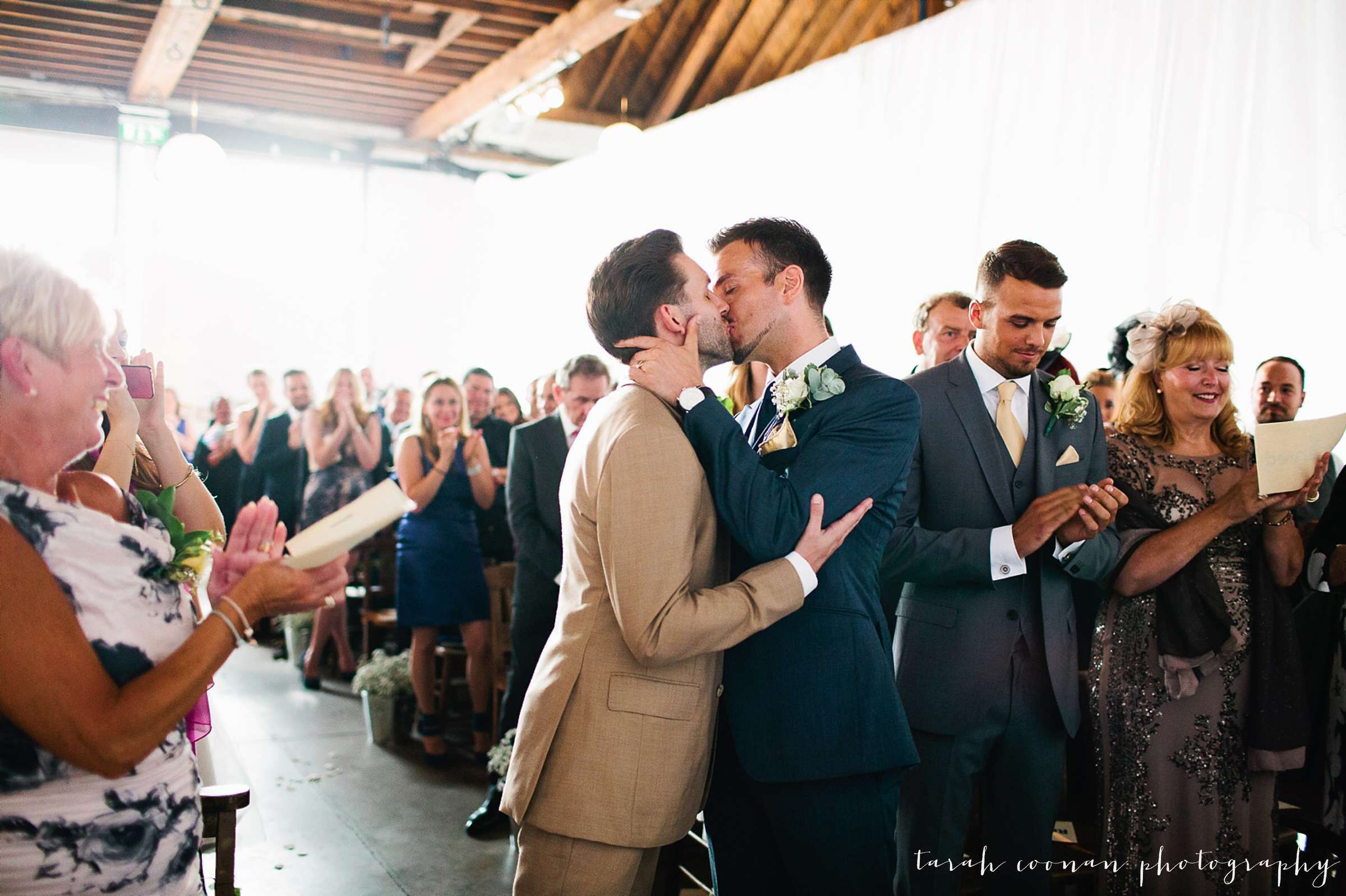 gay wedding kiss