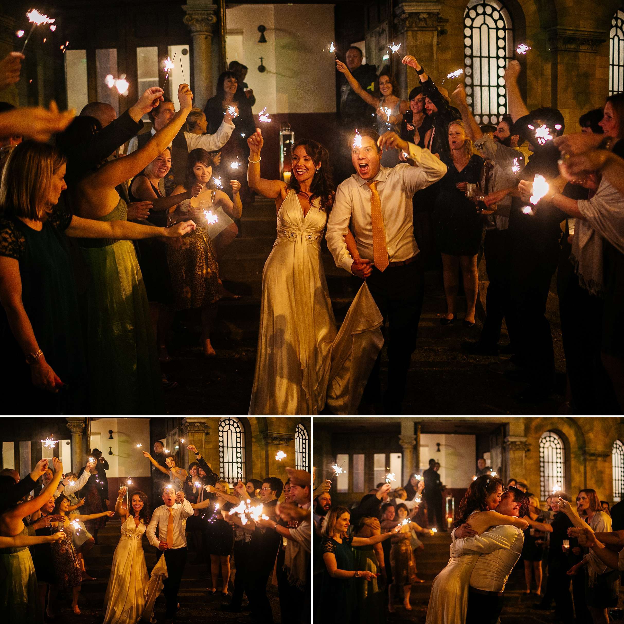 london wedding sparklers