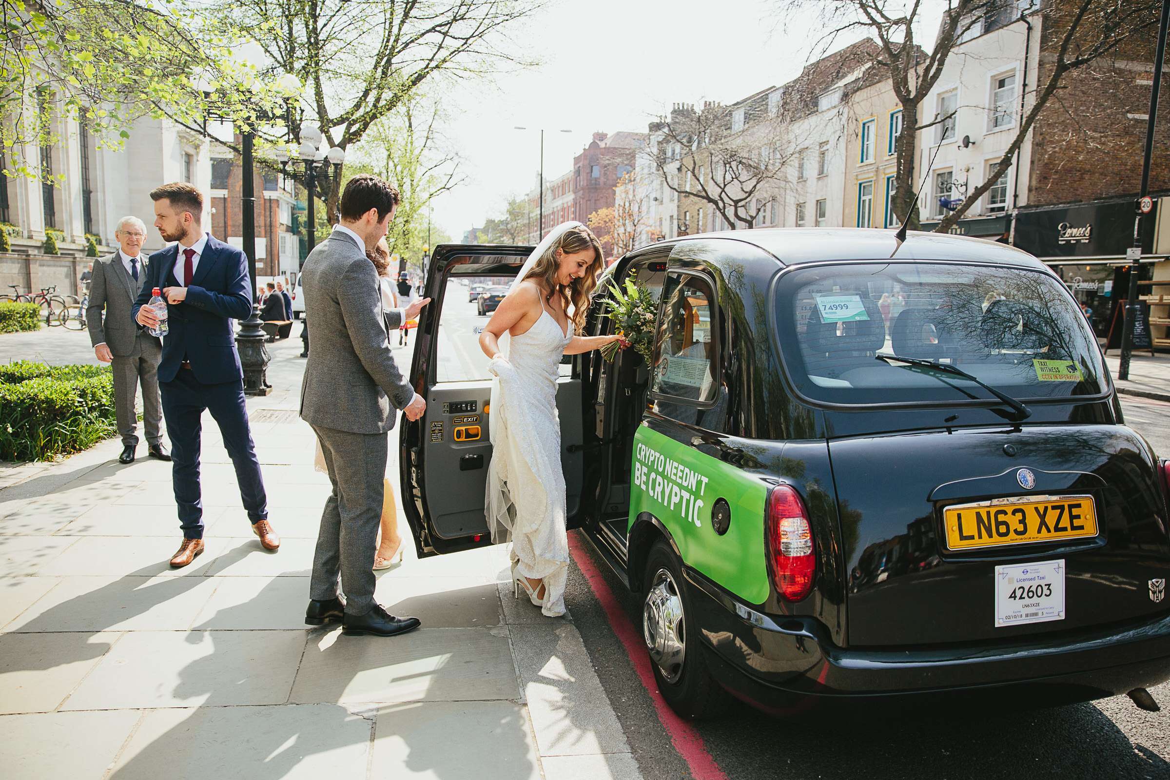 black cab london wedding